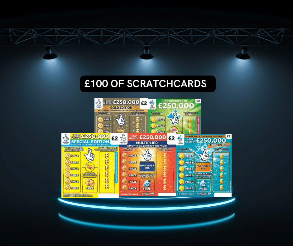 £100 WORTH OF SCRATCHCARDS - Stealth Competitions